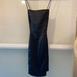 Top Shop satin mini black Dress size 6